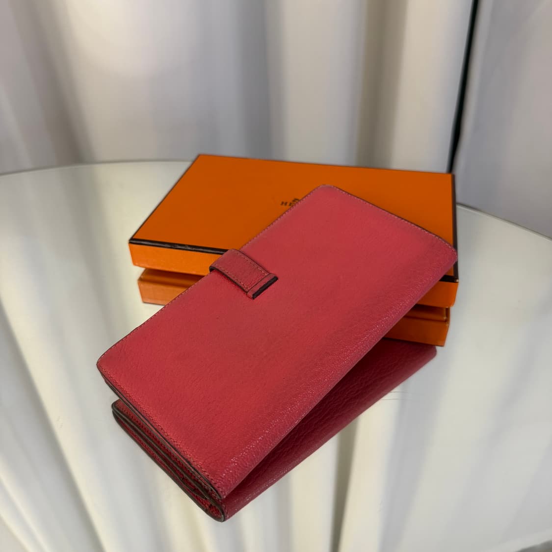 에르메스 베안 핑크 은장 장지갑 상품이미지2