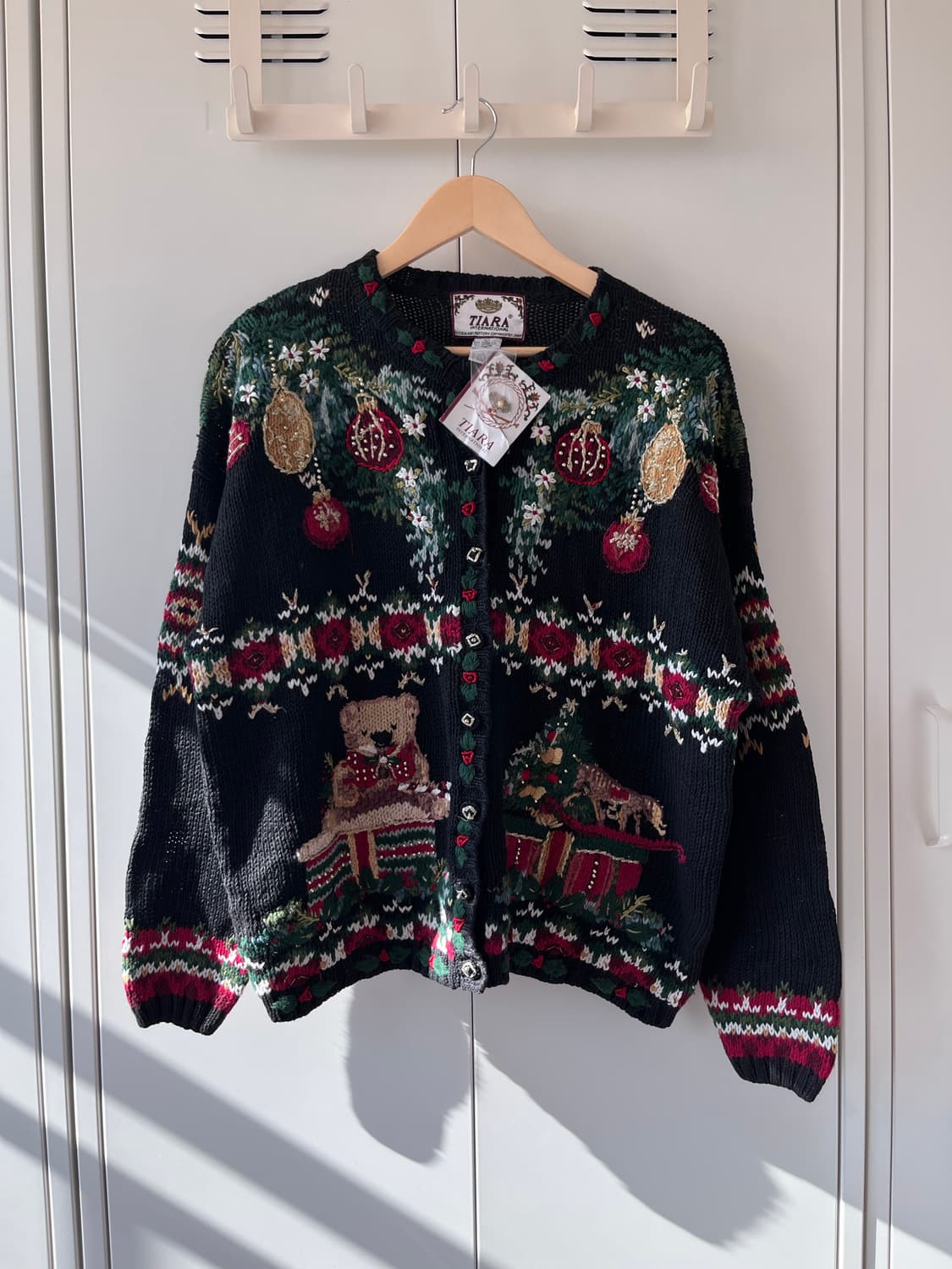 Tiara 티아라 크리스마스 곰인형 니트 가디건 (새상품) 상품이미지1