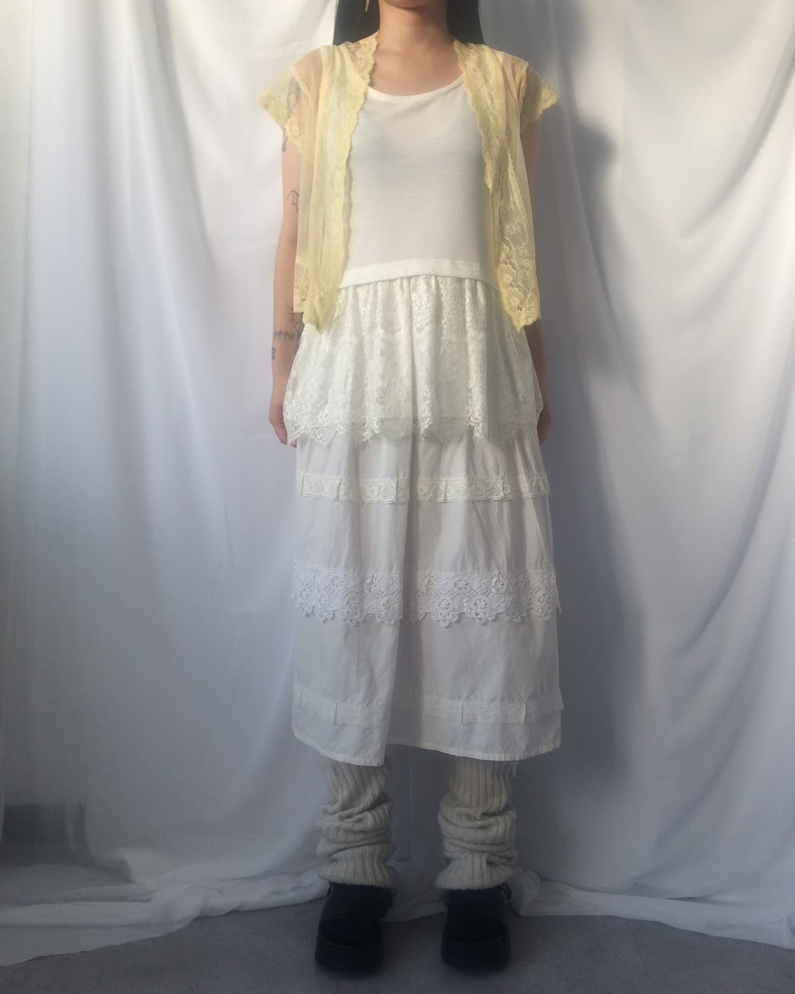 lace trimming see through open cardigan 상품이미지6