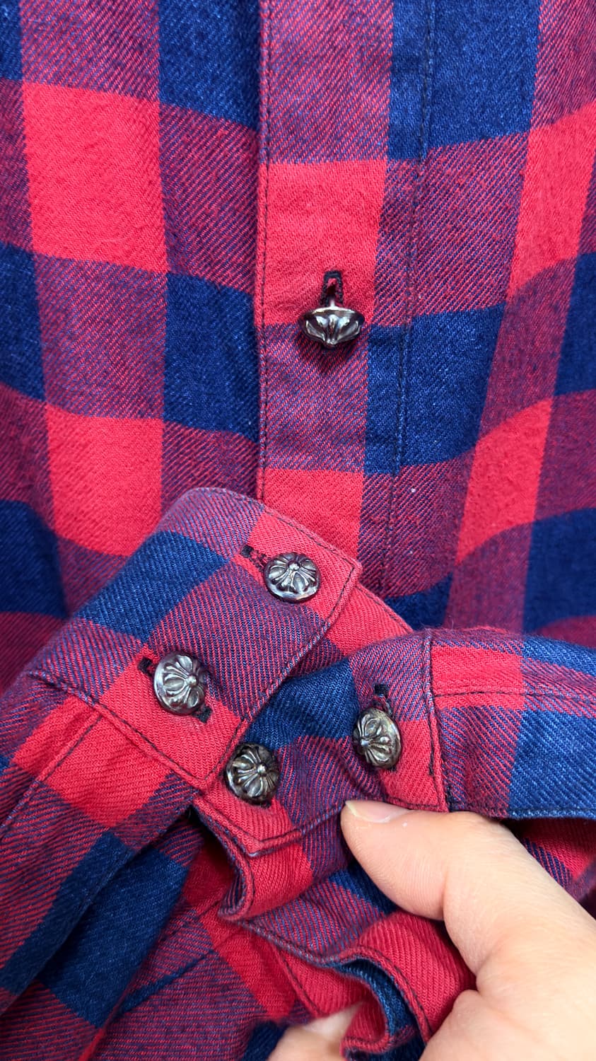 크롬하츠 레더패치4p 셔츠 XL 상품이미지5