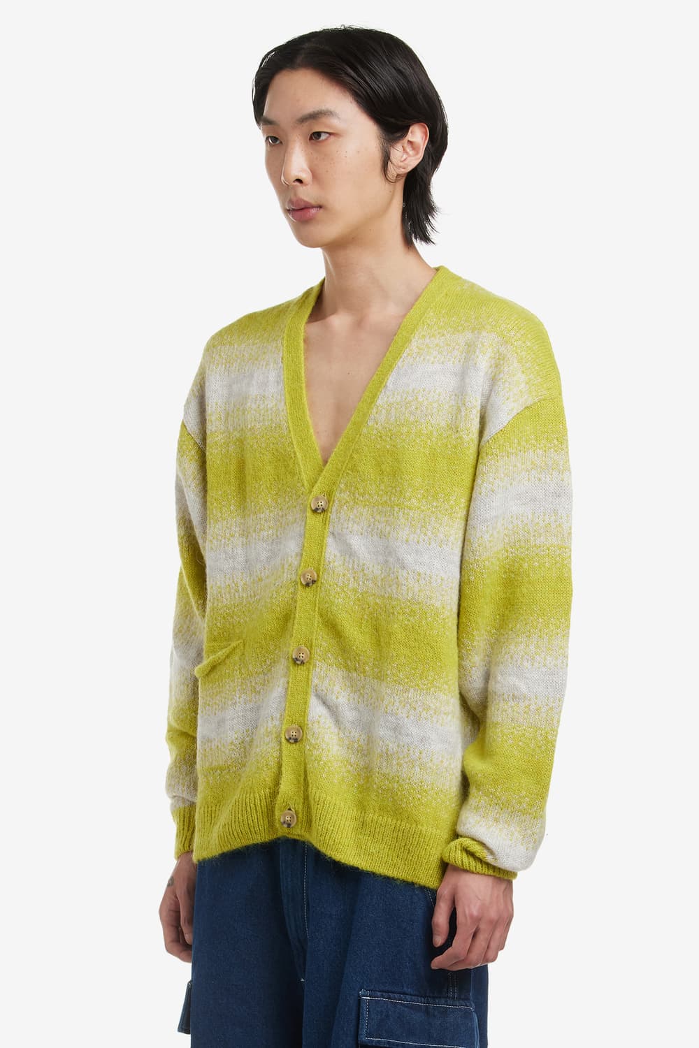 POP TRADING COMPANY 모헤어 스트라이프 가디건 (S, 새상 상품이미지8