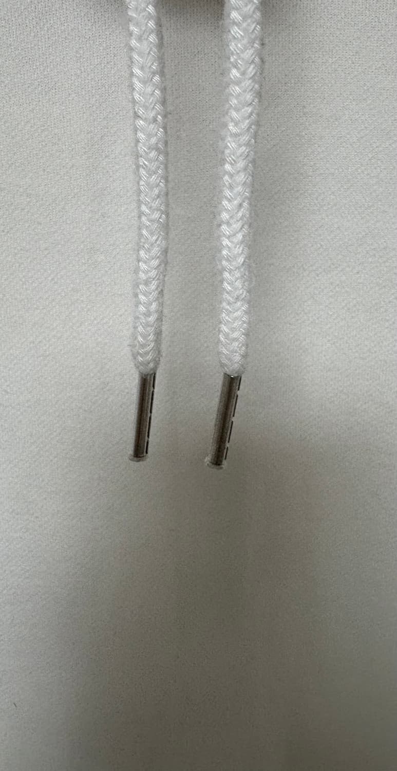 우영미 플라워 백로고 후드티 화이트 상품이미지4