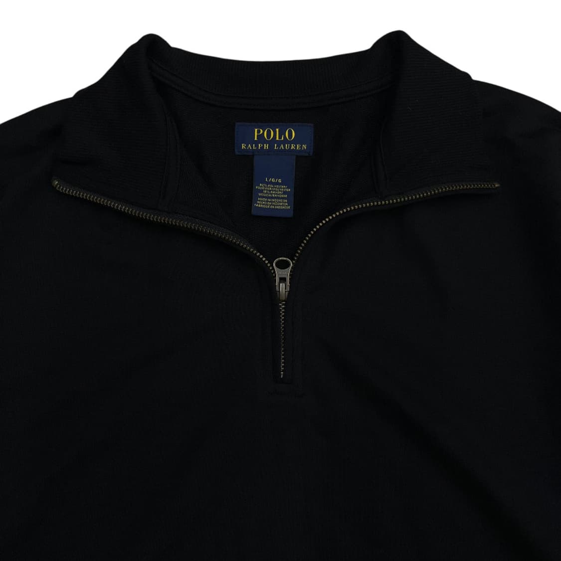 폴로 랄프로렌 블랙 반집업 롱슬리브 L 상품이미지4