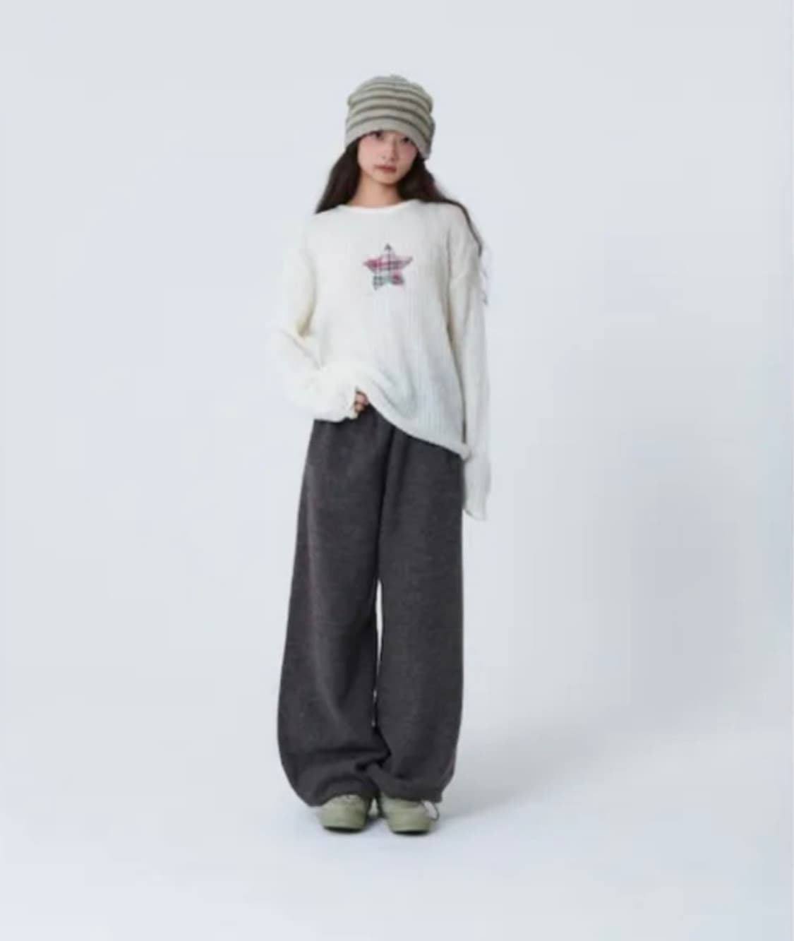 aeae 스타 니트 SHEER APPLIQUE KNIT [IVORY] 상품이미지4