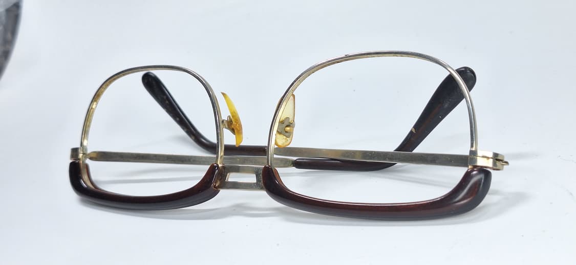 70s 일본 빈티지 하금테 브로우라인 안경테 134mm 클래식 레트로 상품이미지3