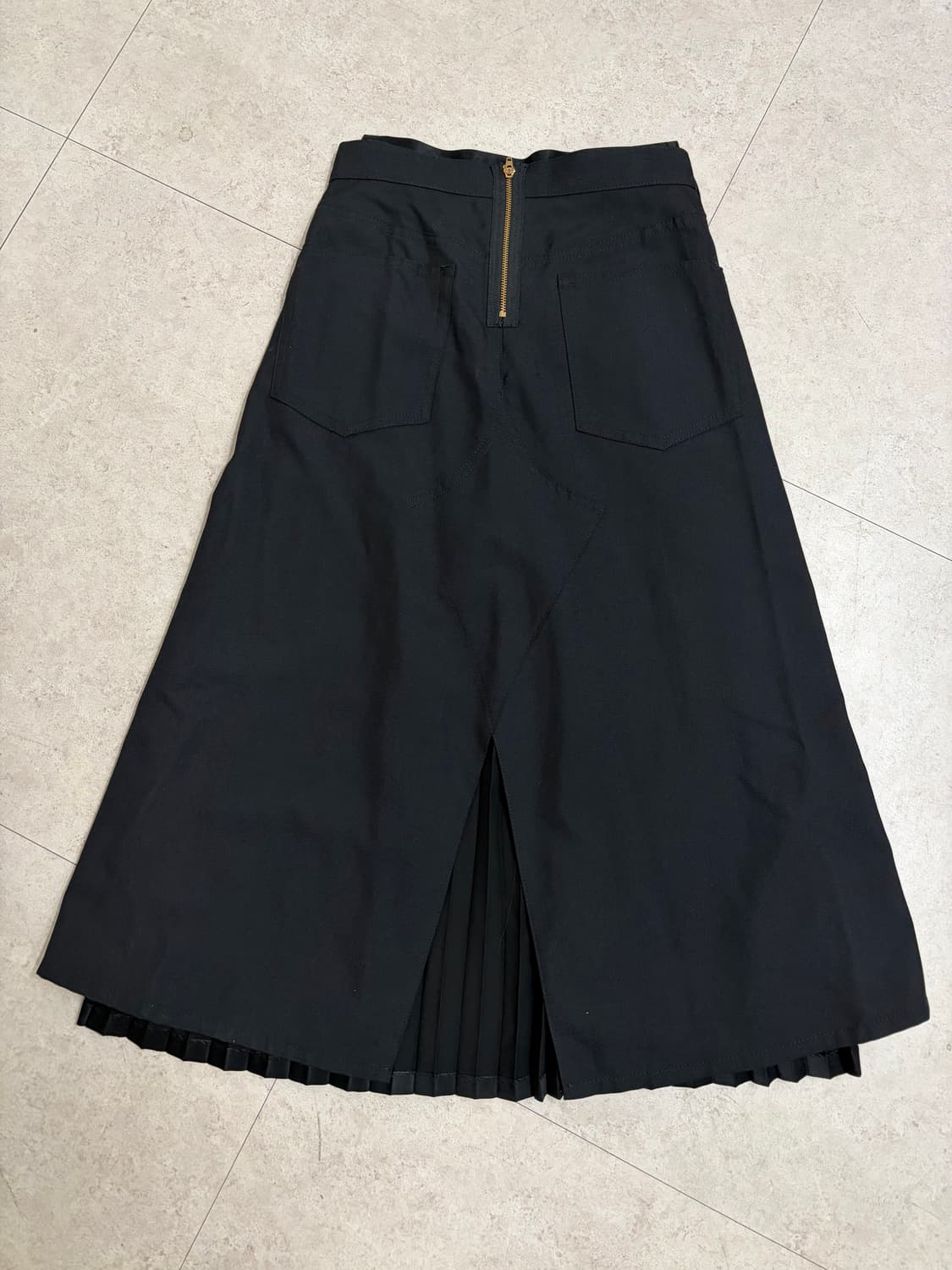 준야 와타나베 블랙 패널 스커트 XS 상품이미지2