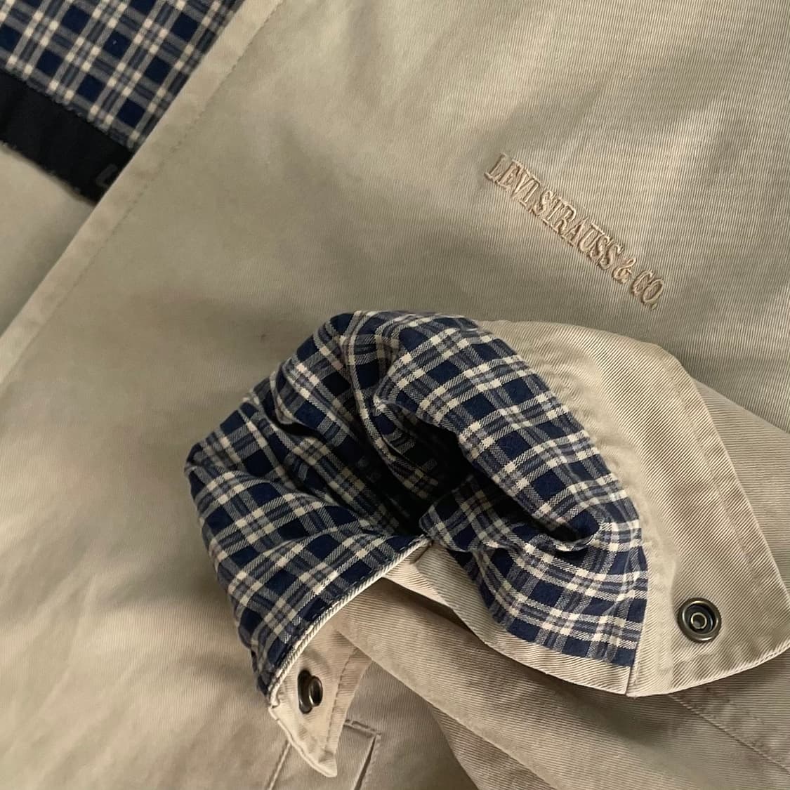 Levis  리바이스 자수 레드탭 베이지 블루종 자켓 상품이미지5