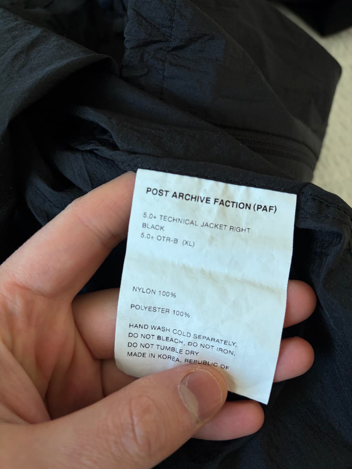 포스트아카이브팩션 PAF 5.0+ TECHNICAL JACKET XL 상품이미지7