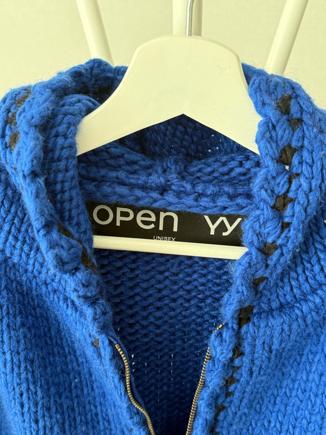 오픈와이와이 스티치집업 니트후디 상품이미지1