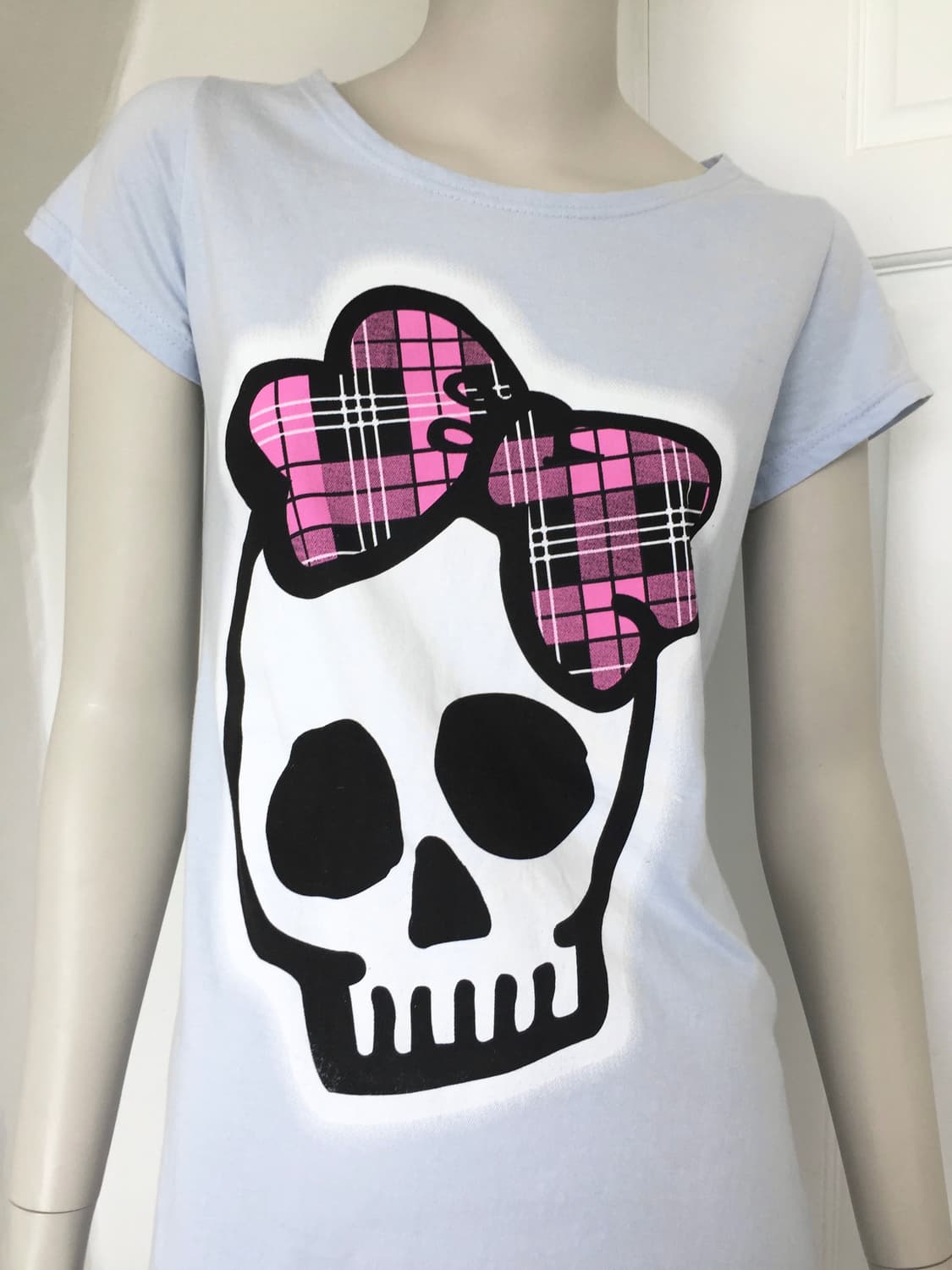 Big Skull Blue Graphic Long Tee 상품이미지3