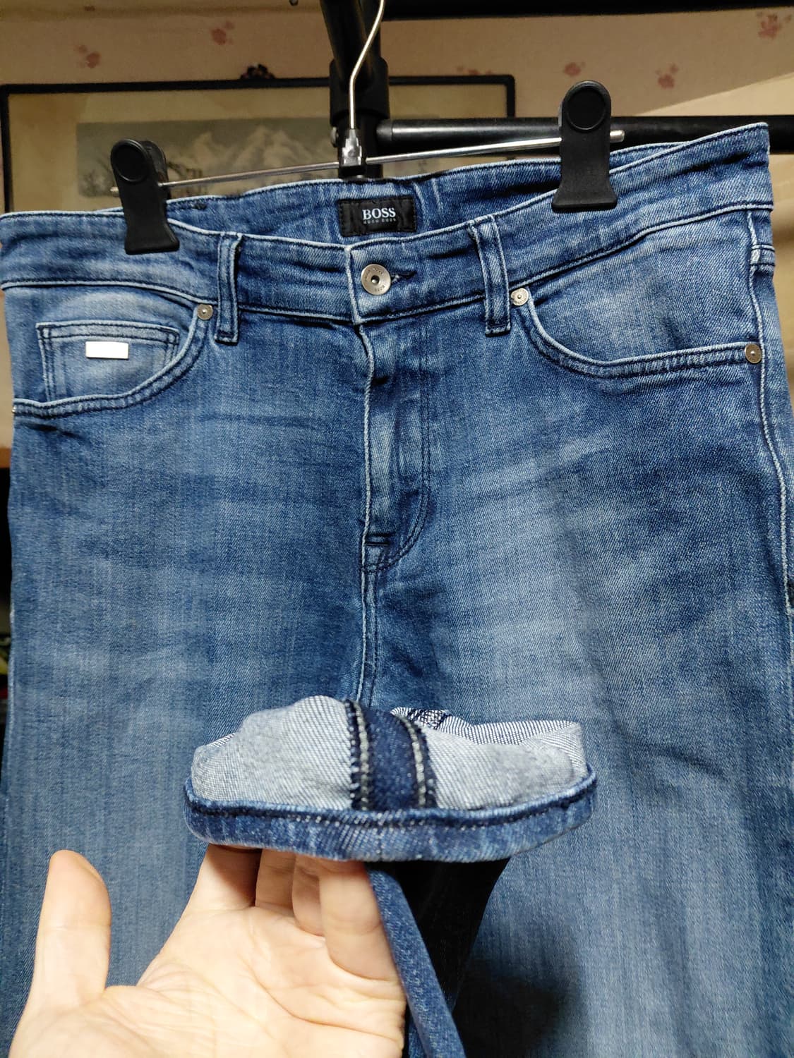 [휴고보스]일본판 MAINE 레귤러핏 스트레치 데님 청바지 32사이즈  상품이미지10