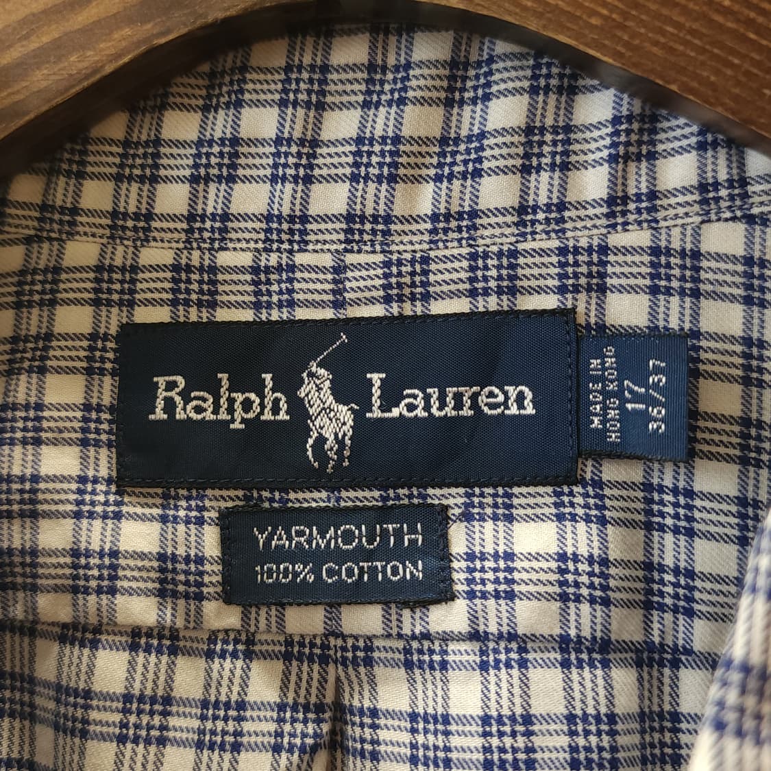 90s 폴로 랄프로렌 체크셔츠 마이크로 체크 유니버시티 셔츠 시티보이xl 상품이미지4