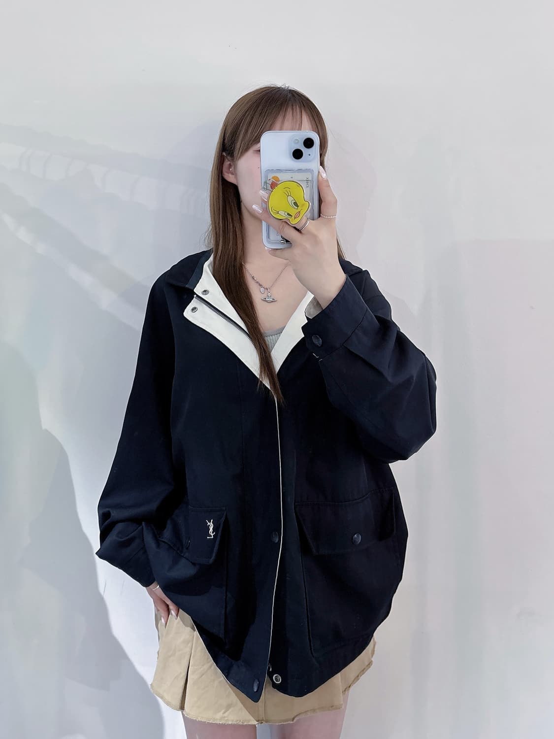 YSL 90’s 스몰로고 리버시블 자켓 상품이미지1