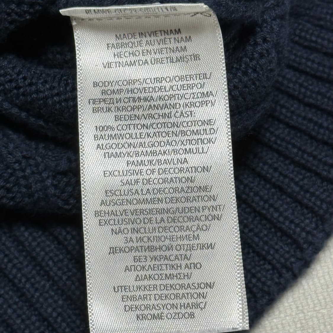 S 폴로랄프로렌 여성용 네이비 브이넥 케이블 니트 상품이미지5