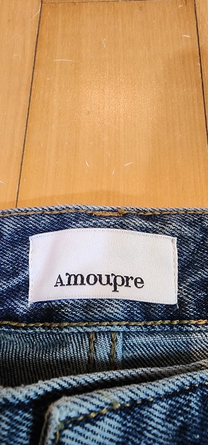 (새상품)아모프레 진청 테이퍼드 데님팬츠 34 상품이미지3