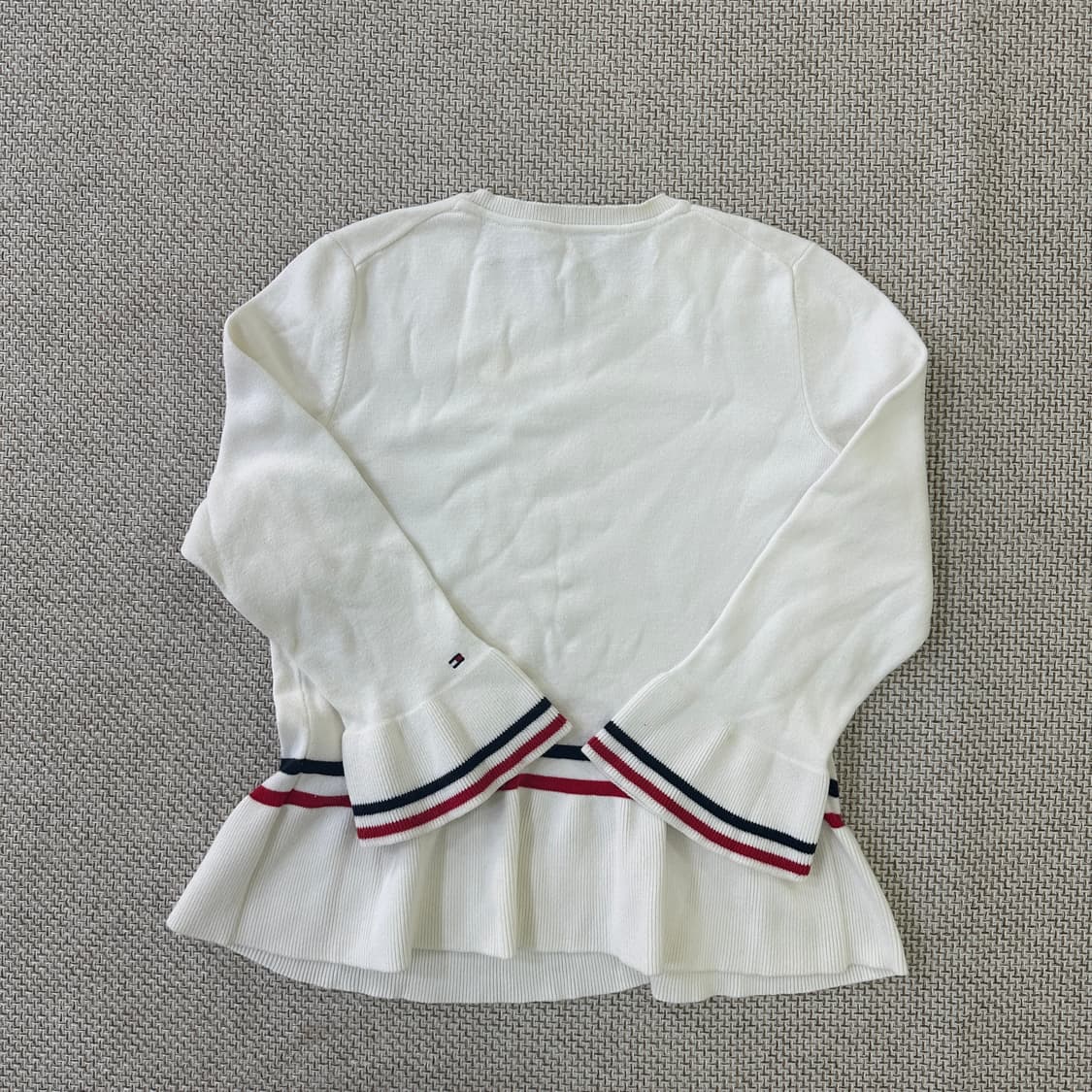 XS 타미힐피거 화이트 니트 탑 0408D 상품이미지4