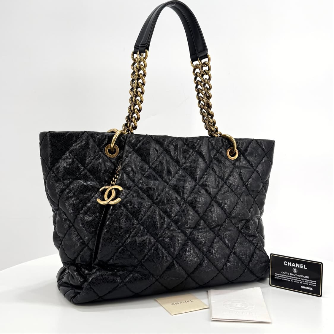 샤넬 캐비어 체인 숄더백 블랙 상품이미지2