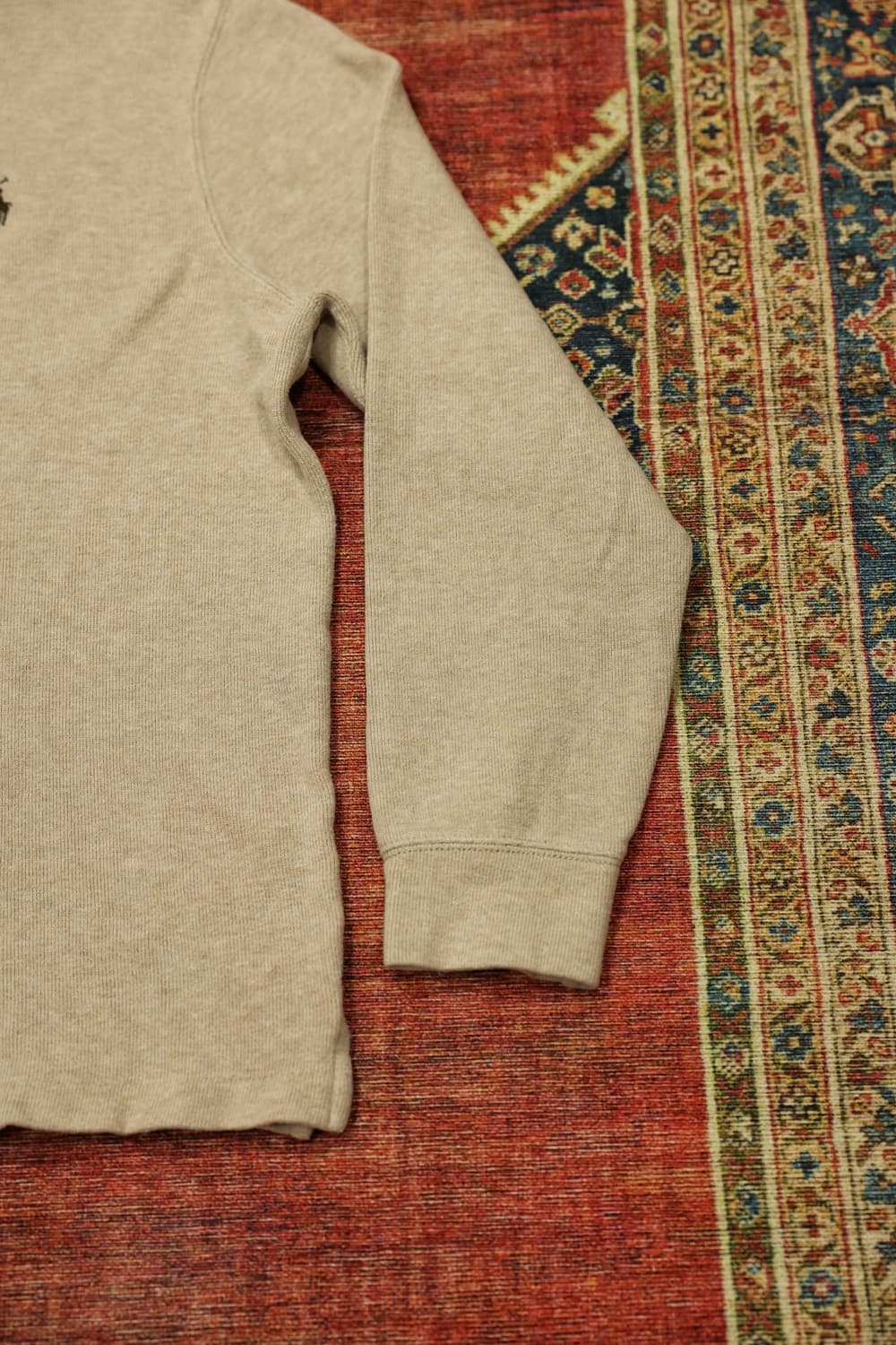 폴로 하프집업 니트 베이지 판매 상품이미지3