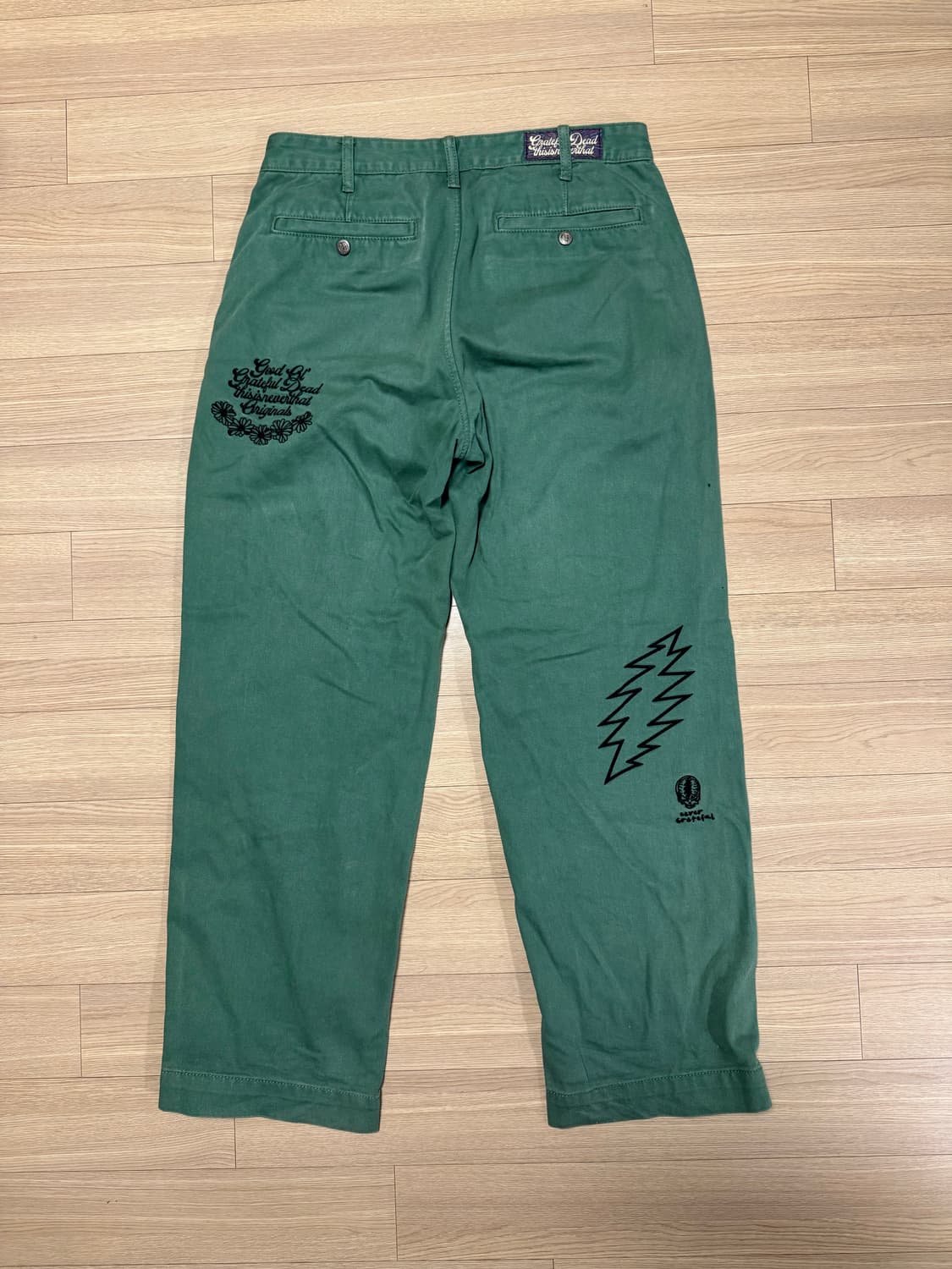 디스이즈네버댓 x 그레이트풀데드 자수 치노팬츠 M 상품이미지2