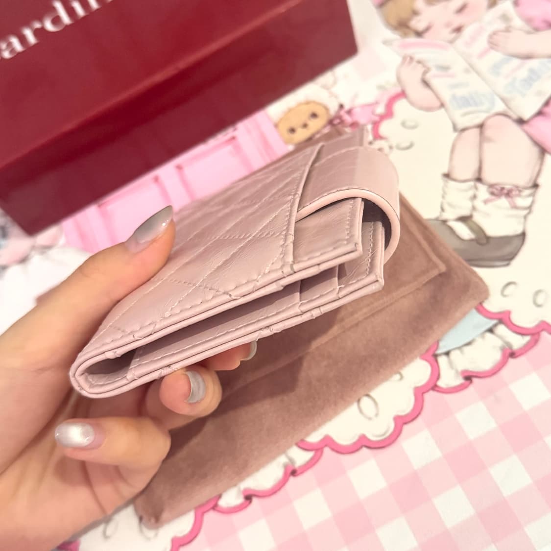 카디널레드 카드지갑 뮤트핑크 상품이미지3