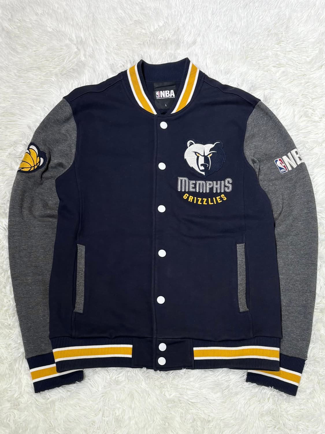 NBA 멤피스 그리즐리스 코튼 바시티 자켓 상품이미지4