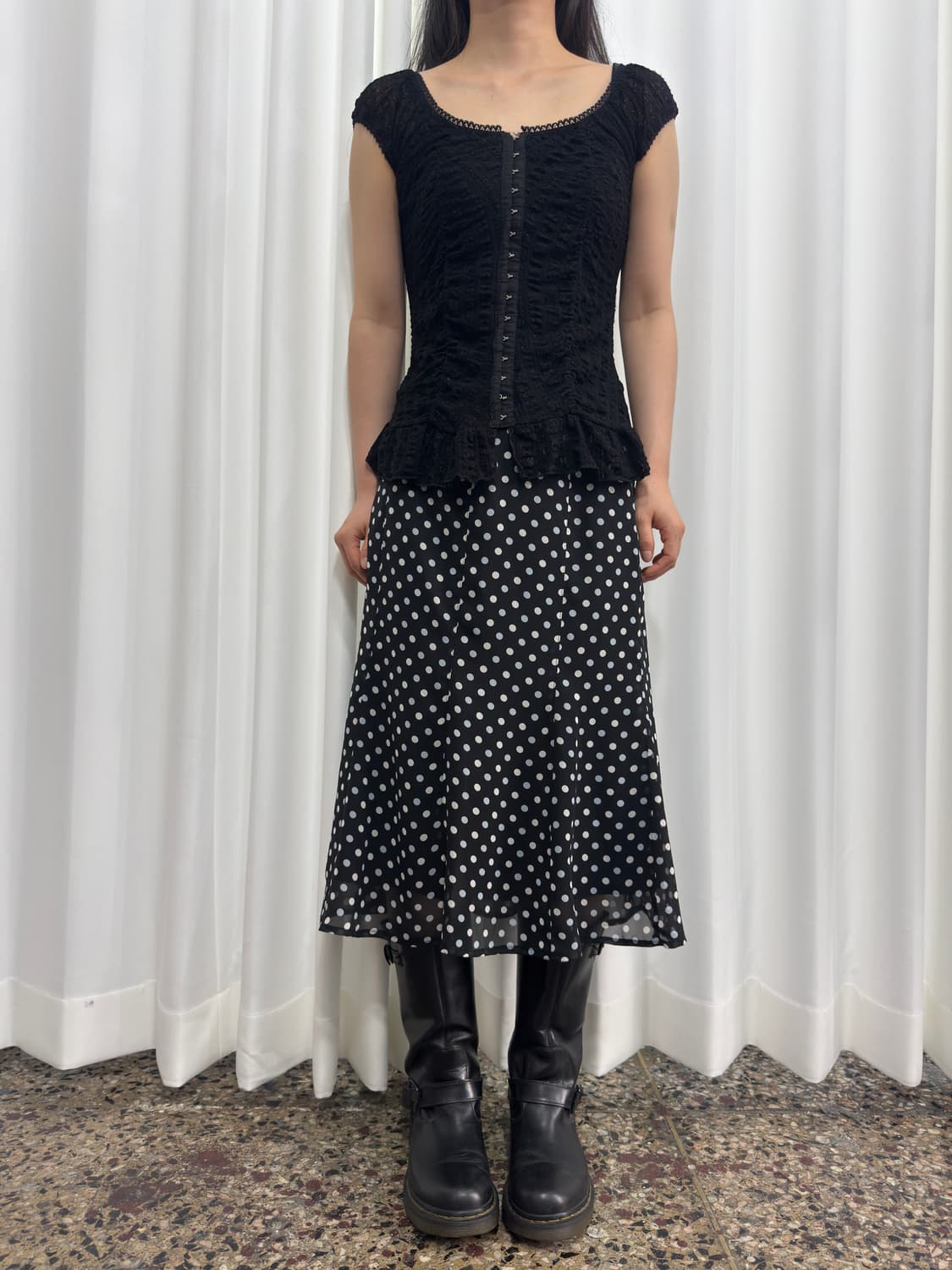 dot midi skirt 상품이미지1