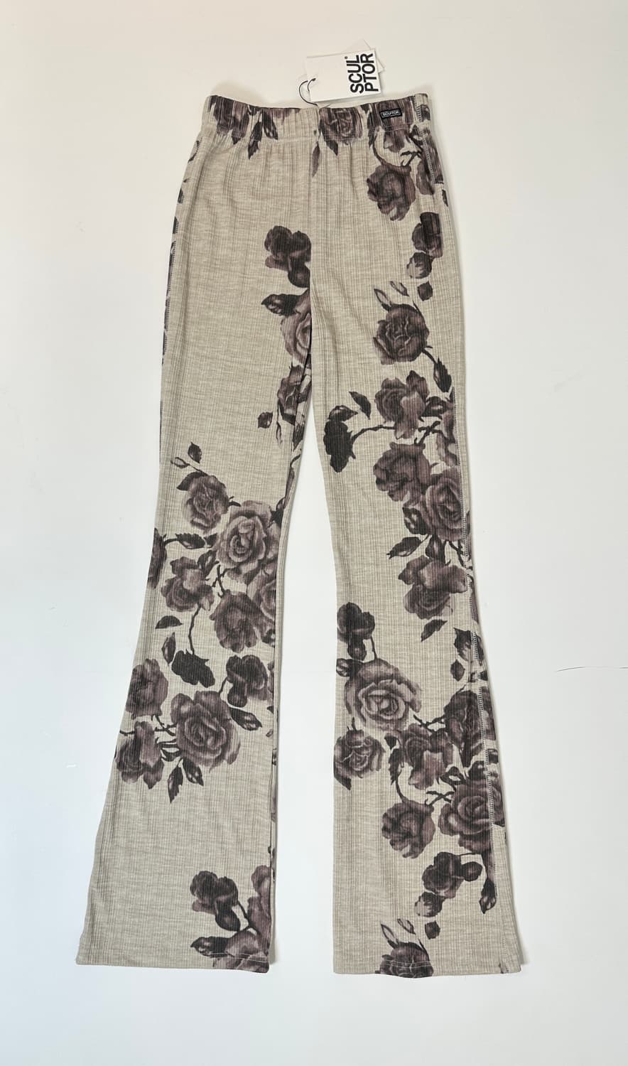 새상품)스컬프터 플라워 부츠컷 팬츠 (L) 상품이미지1