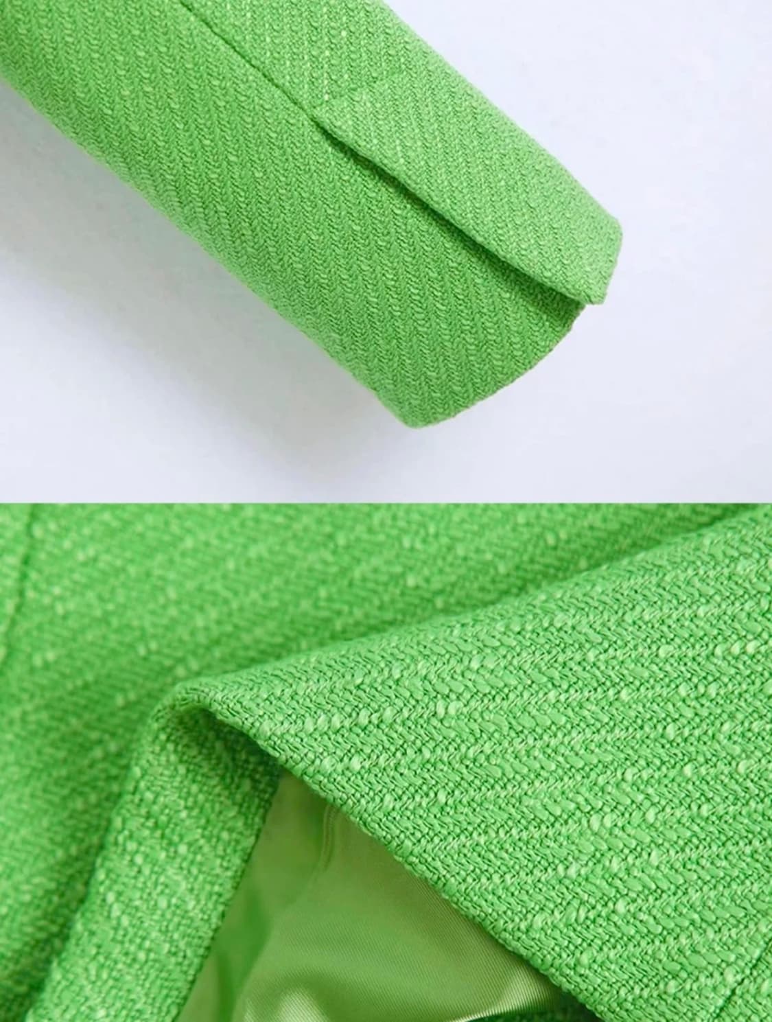 [ZARA] 리미티드 그린 트위드 자켓(실크안감/상태최상) 상품이미지6