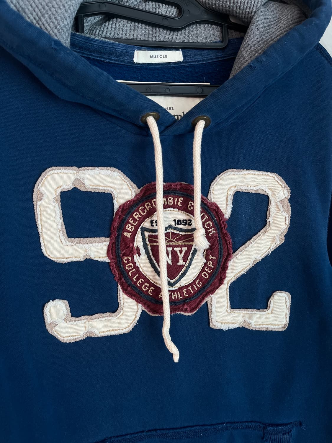 아베크롬비 스펠로고 후드티 블루 [L] 상품이미지4