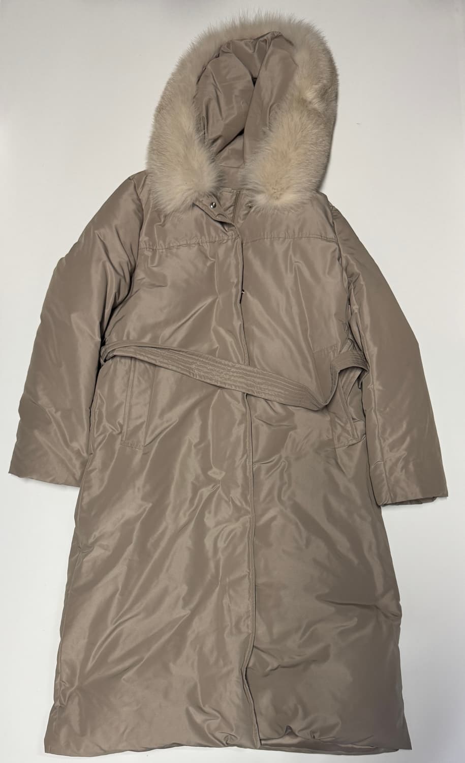 여성 주크 zooc 24년도 구스다운 폭스퍼 벨티드 패딩 상품이미지1