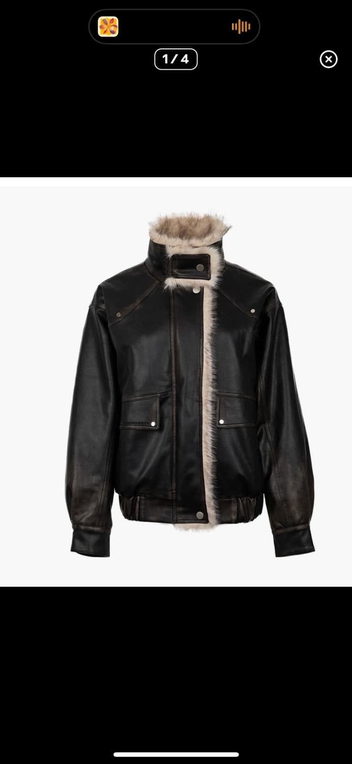 러프넥 무스탕 상품이미지1