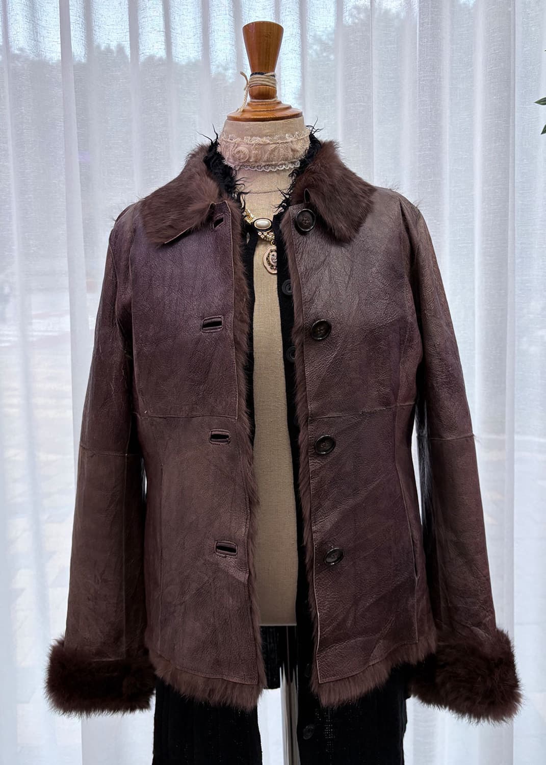 밍크 초코 퍼 자켓 상품이미지3