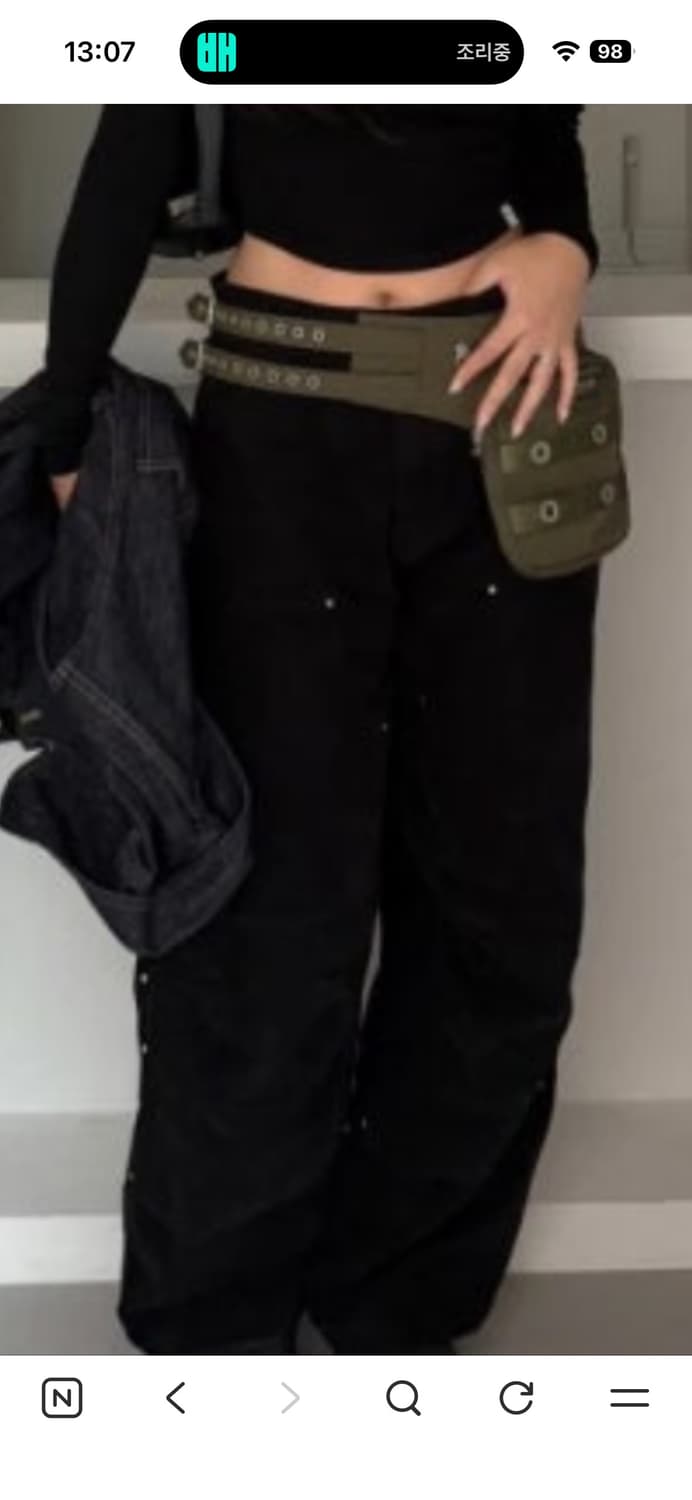 베이컨트 아카이브 파이퍼 와이드 힙색 벨트 (카키) 상품이미지5