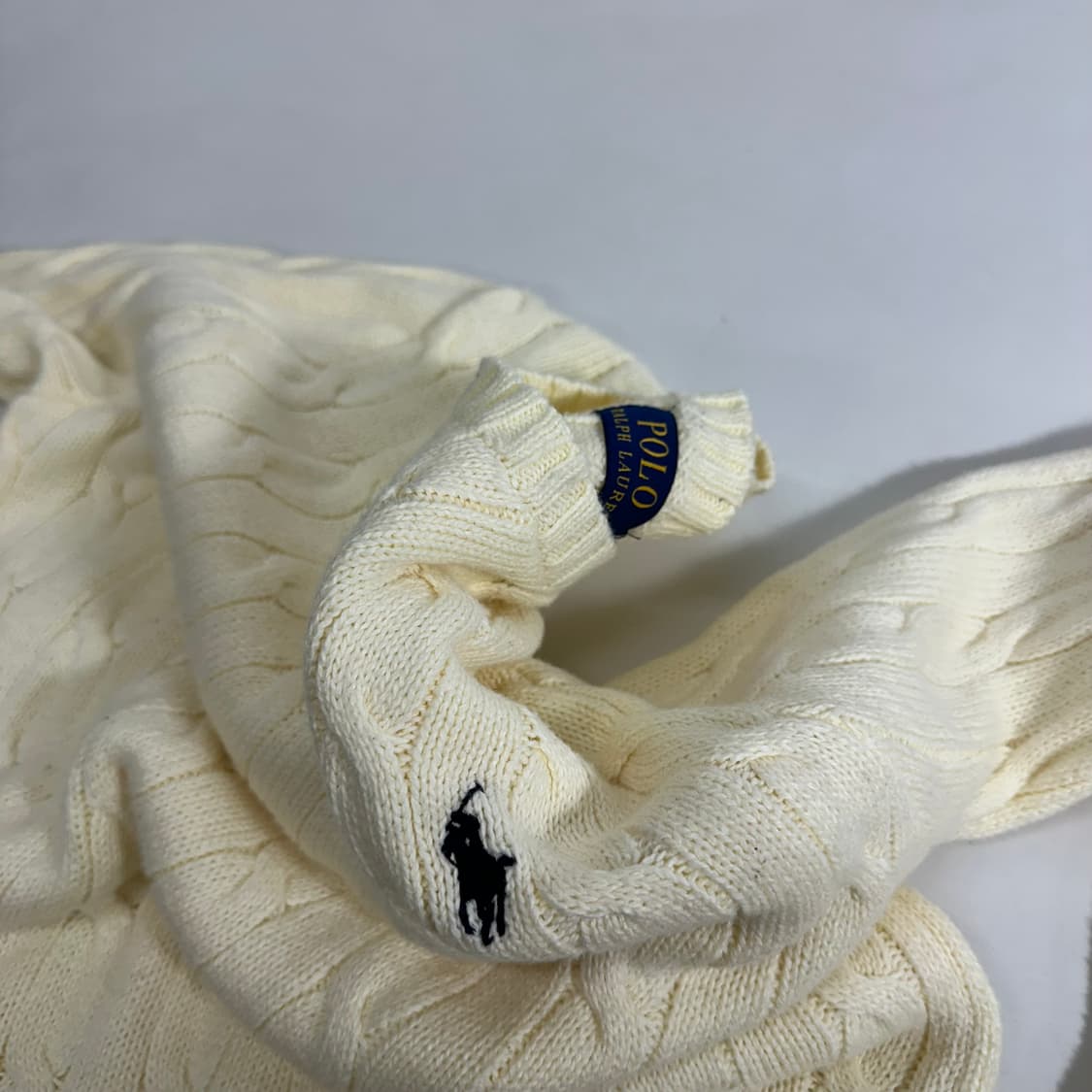 우먼XS-S 폴로 랄프로렌 크림 꽈배기니트 상품이미지4