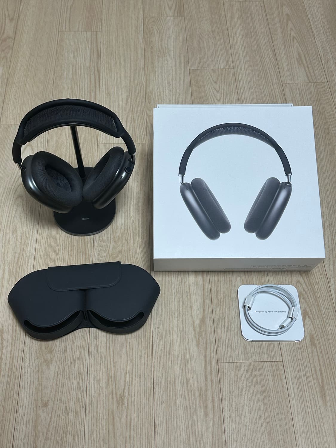 [상태 최상] 애플 에어팟 맥스 스페이스 그레이 풀박스 거치대포함 상품이미지1