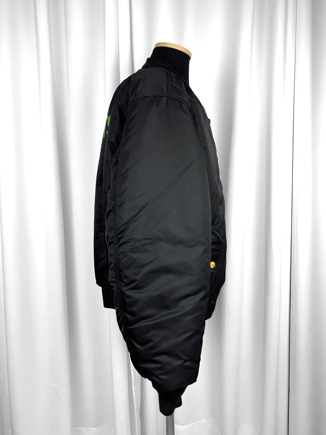 베트멍 백로고 봄버 블랙 그린 M 상품이미지3