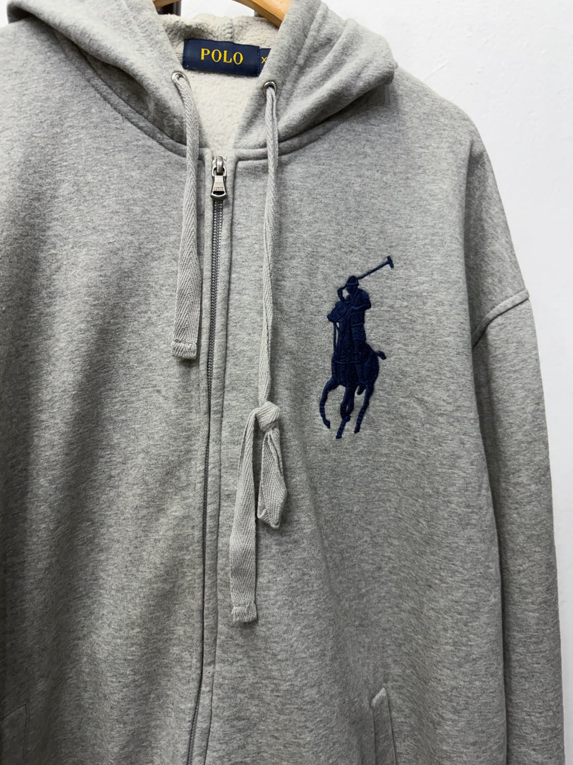 정품) 폴로랄프로렌 그레이 기모 후드집업 XL 상품이미지4