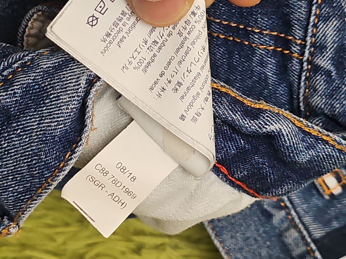 타미힐피거 사이드라인 슬림 테이퍼드 중청 데님 (33/32) 상품이미지3