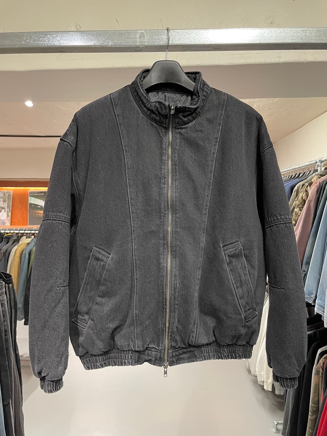 에잇세컨즈 오버핏 투웨이 흑청 블루종 자켓  상품이미지7