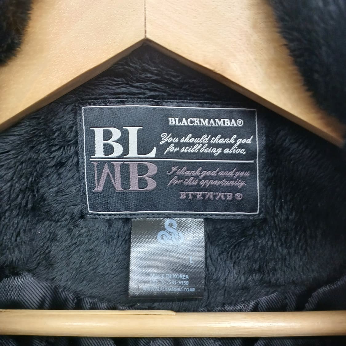 블랙맘바 퍼 집업 자켓 점퍼 L 상품이미지4