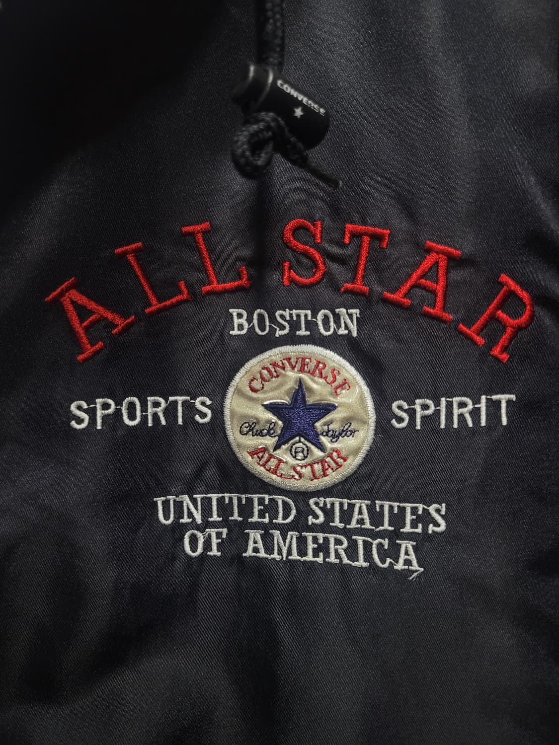 CONVERSE 올스타 올드스쿨 빅로고 자수로고 웜업 후드 집업 자켓  상품이미지3