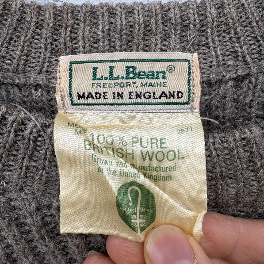 L.L.Bean 브라운 울 니트 스웨터 L 상품이미지3