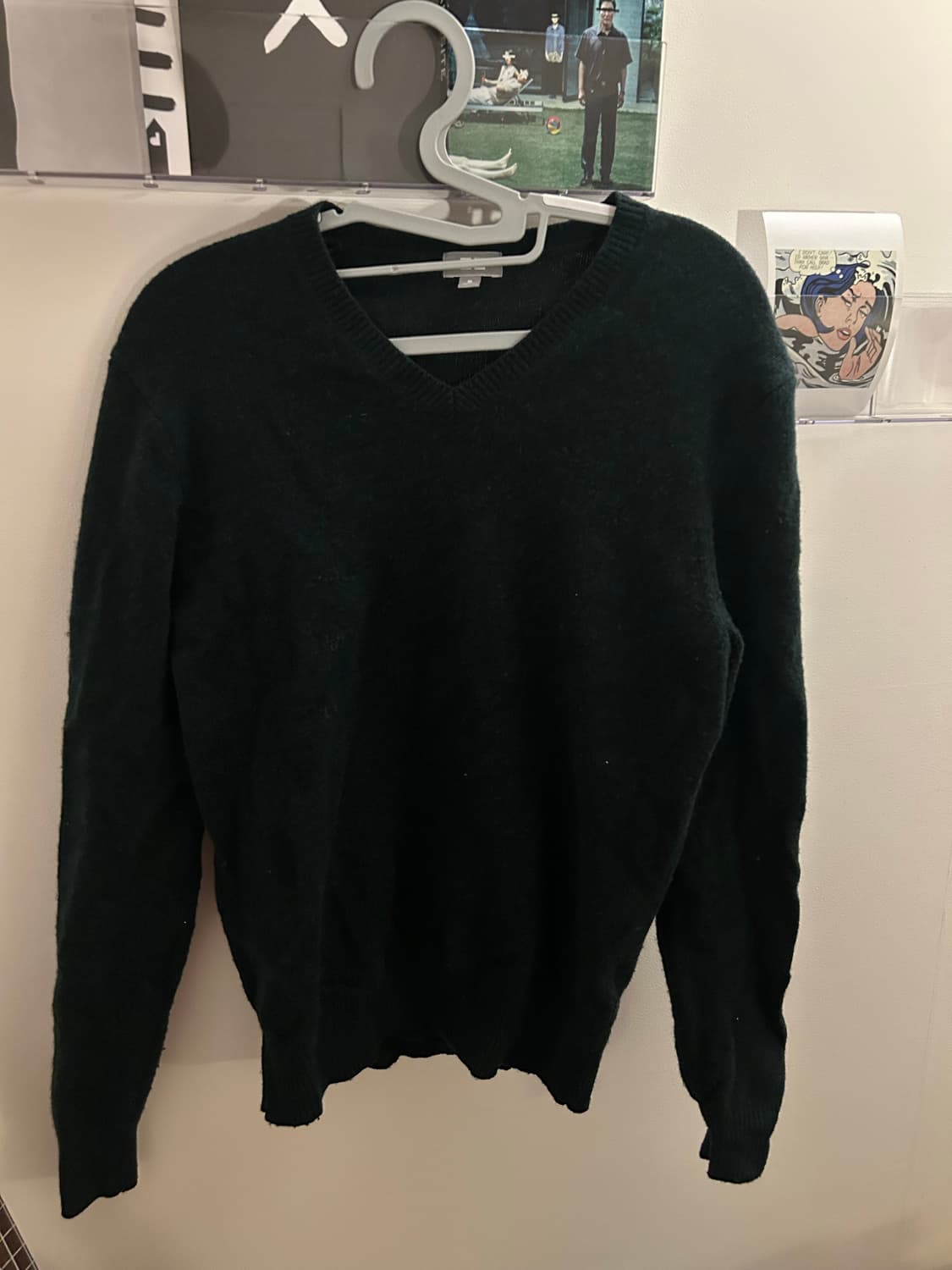 유니클로 그린 브이넥 니트 상품이미지1