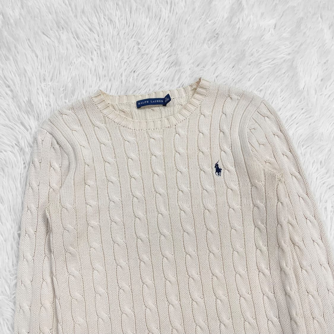 폴로 랄프로렌 포니 로고 케이블 라운드 니트 상품이미지3
