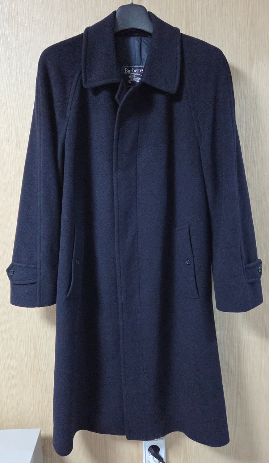 (착샷) 버버리 래글런 코트 네이비 발마칸 상품이미지1