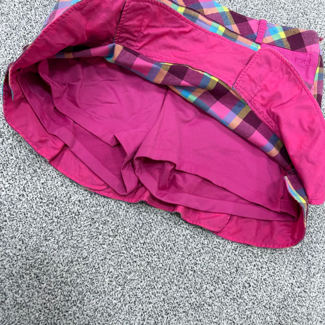 76 커터앤백 골프 체크 스커트 핑크 0319J 상품이미지3