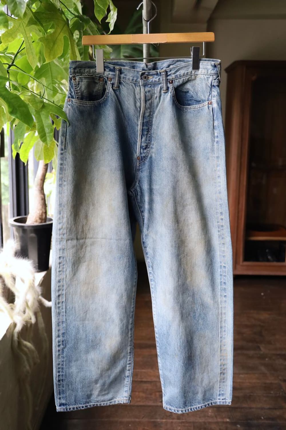 아프레쎄 NO.37 워시드 와이드 데님 30/30사이즈 판매합니다 상품이미지4