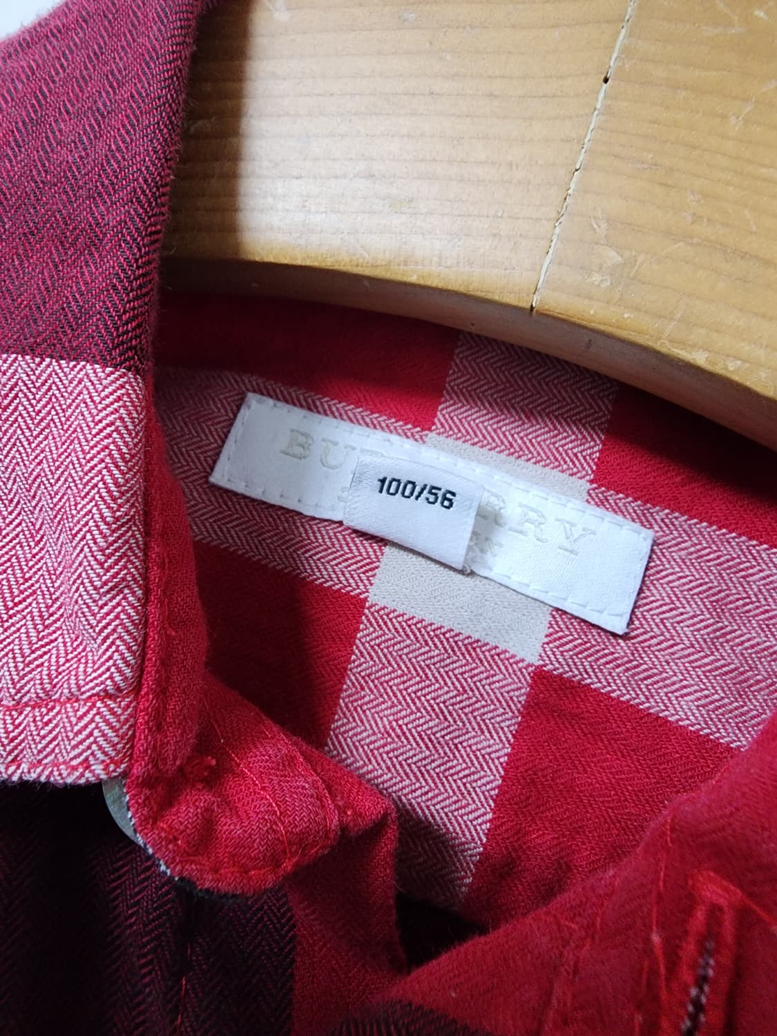 버버리 키즈 레드 체크 긴팔셔츠 상품이미지9