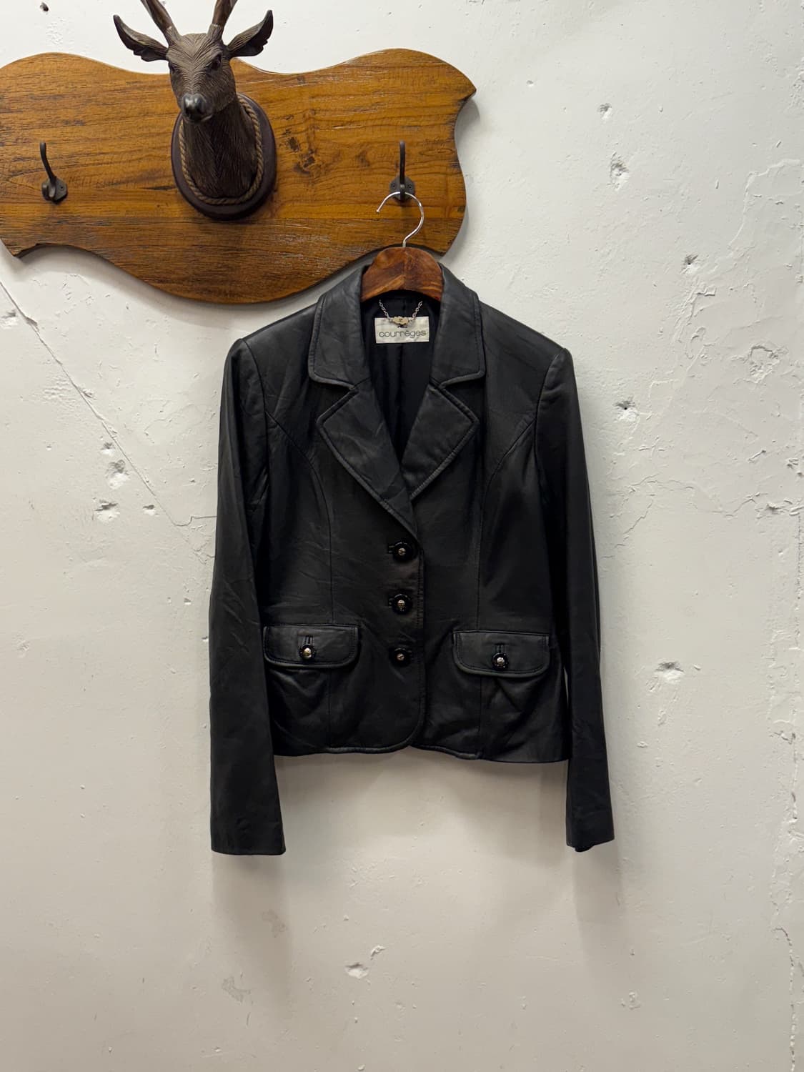 55) Courrèges Lambskin Leather Button-Up 상품이미지2