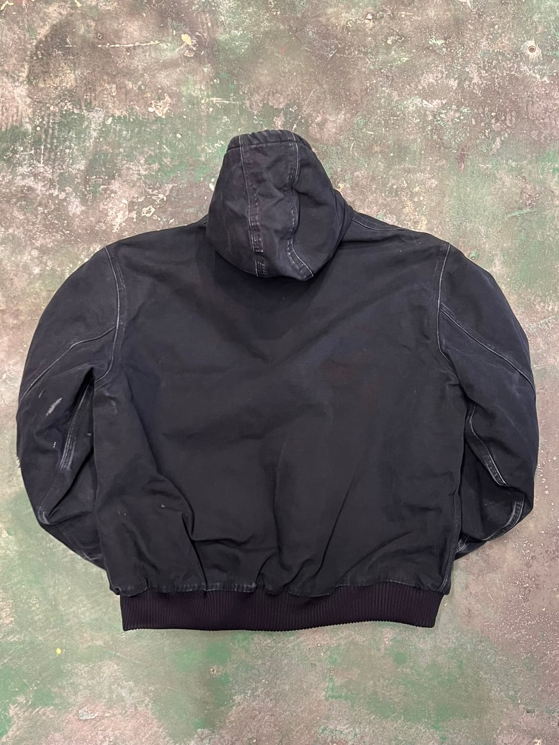 [L] 칼하트 액티브 덕 페이딩 빈티지 자켓 블랙 워크웨어 후드 집업 상품이미지10